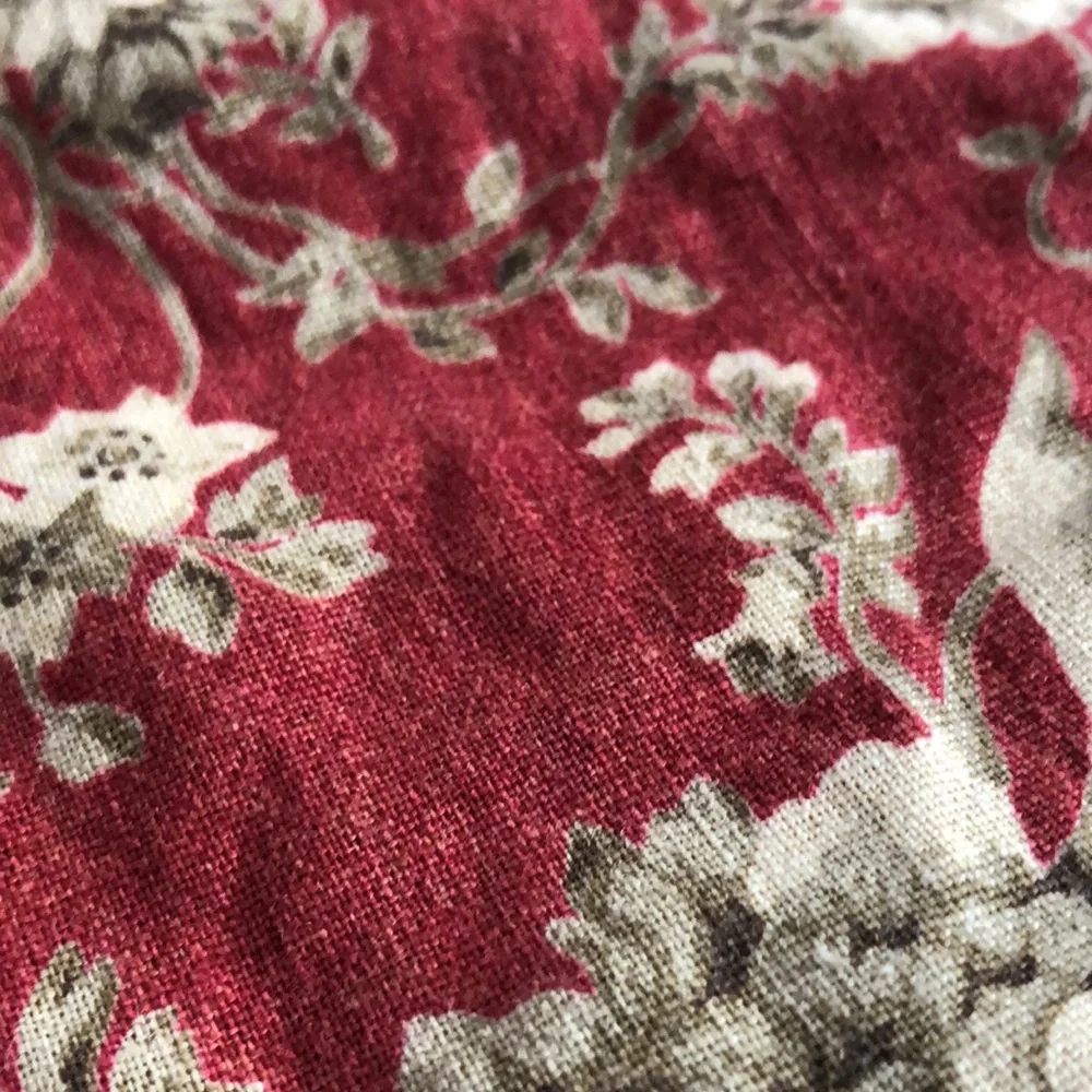 Pottery Barn Red Tan Floral Pillow Cover Square Pottery Barn Red Tan Paisley Y2K